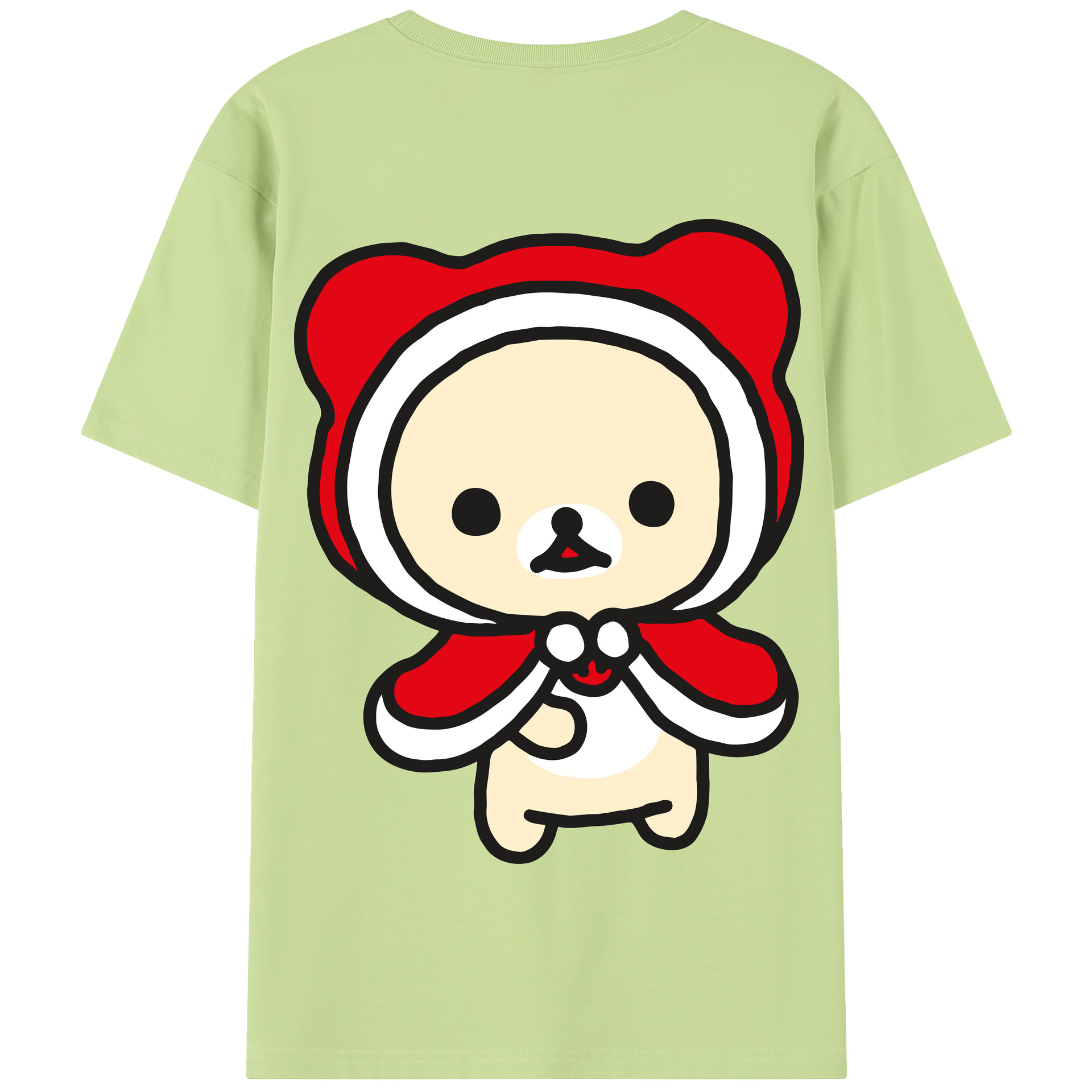 （画像用） リラックマ リラックマ キイロイトリ Rilakkuma Korilakkuma Kiiroitori 綿100％半袖Tシャツ（背面プリント）